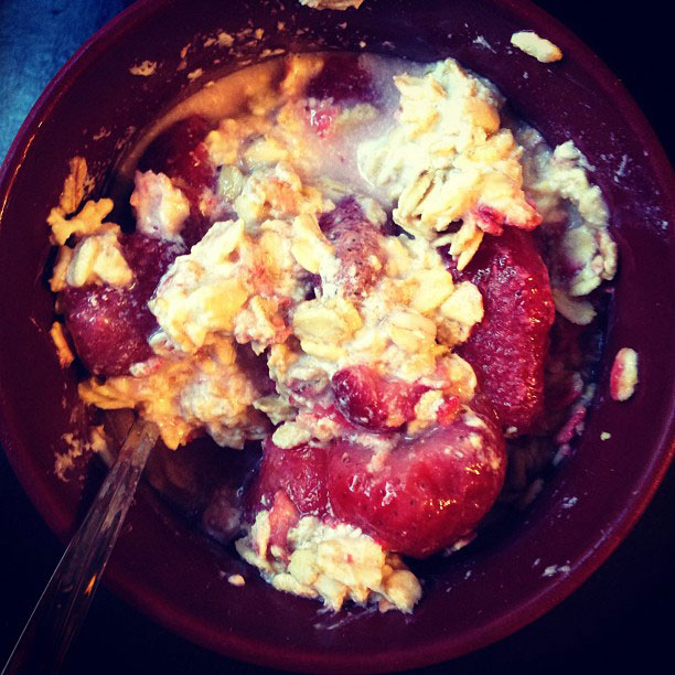 Strawberries and Cream Overnight Oats
